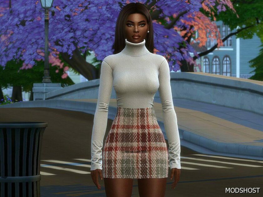 Sims 4 Gissella Sweater & Skirt SET mod