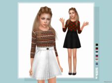Sims 4 Child Winter Holiday Dress mod