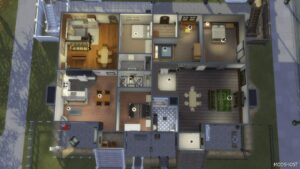 Sims 4 House Mod: Converted Brownstone Apartments NO CC (Updated for Rent 2023) (Image #7)