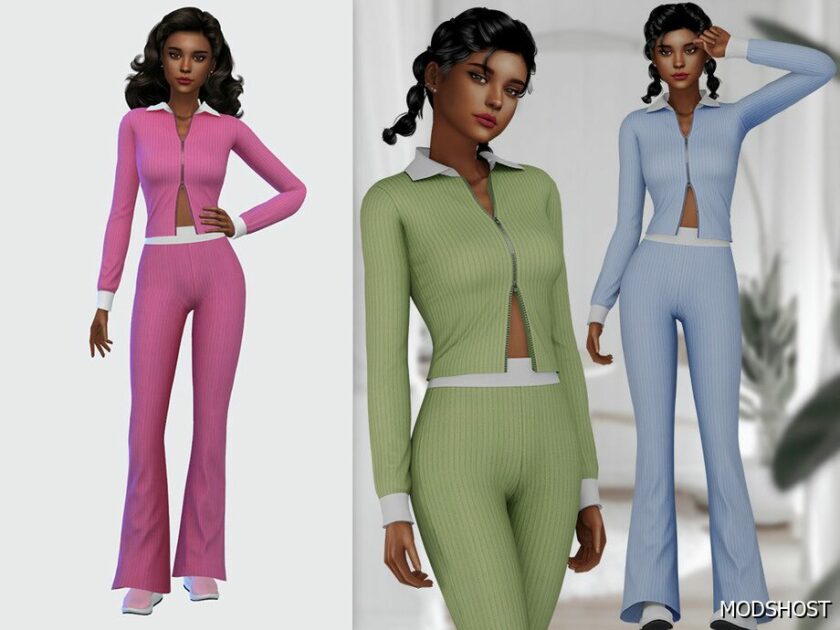 Sims 4 Evie Zipper SET mod