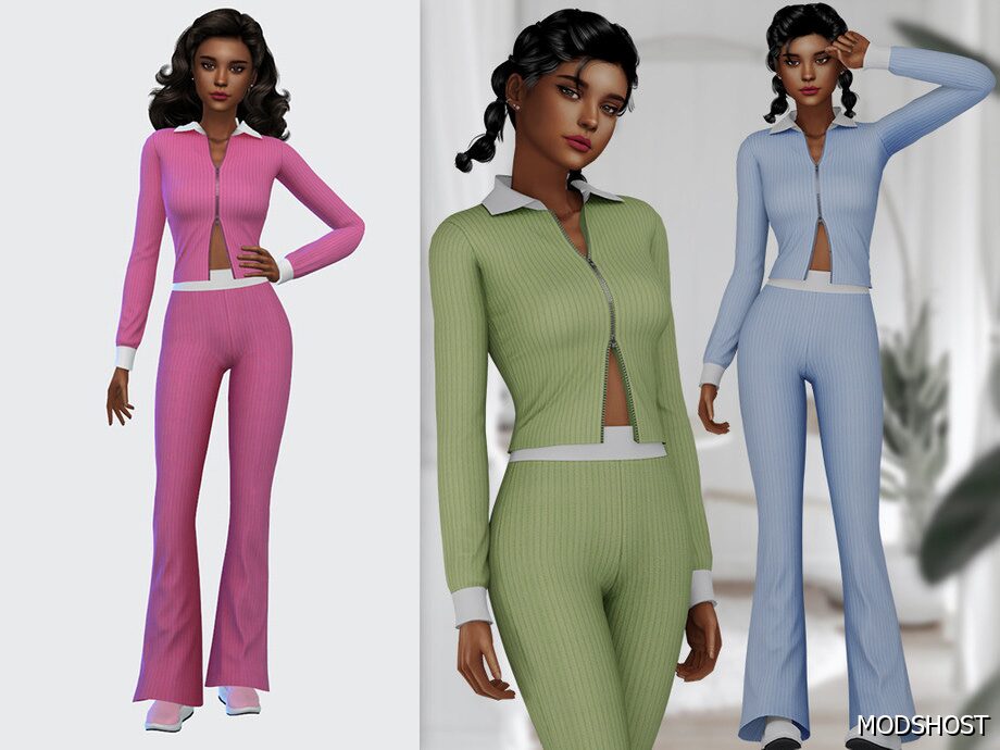 Evie Zipper SET Sims 4 Clothes Mod - ModsHost