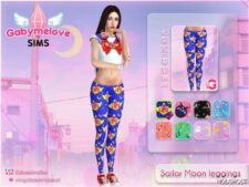 Sims 4 Clothes Mod: Updated 2023 | Sailor Moon leggings (Image #2)