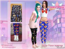 Sims 4 Clothes Mod: Updated 2023 | Sailor Moon leggings (Image #3)