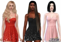 Sims 4 Xmas JOY Dress mod