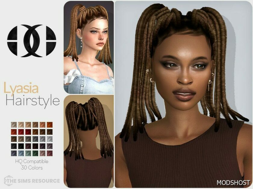 Sims 4 Lyasia Hairstyle mod