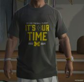 GTA 5 Player Mod: 2023-24 College Football Playoffs T-Shirt Pack for Franklin (Image #2)