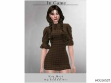 Sims 4 Female Clothes Mod: Mini Dress D-308 (Image #2)