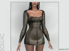 Sims 4 Sequin Embellished Dress DO0160 mod