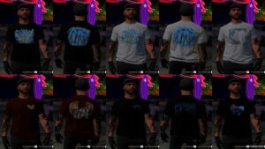 GTA 5 Player Mod: Revenge Tshirt Pack for MP Male (Image #2)