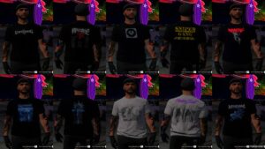 GTA 5 Player Mod: Revenge Tshirt Pack for MP Male (Image #3)
