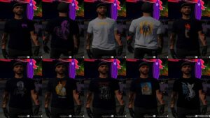 GTA 5 Player Mod: Revenge Tshirt Pack for MP Male (Image #4)