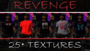 GTA 5 Player Mod: Revenge Tshirt Pack for MP Male (Image #5)