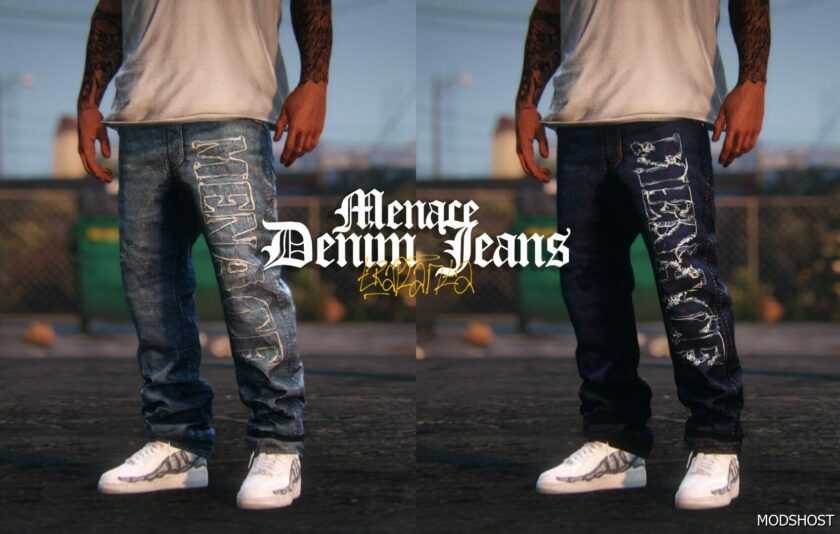 GTA 5 Player Mod: Menace LA Denim Jeans for MP Male (Featured)