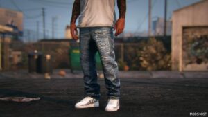 GTA 5 Player Mod: Menace LA Denim Jeans for MP Male (Image #3)