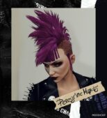 GTA 5 Player Mod: Punk Mohawk Hair for MP Female V1.1 (Image #2)