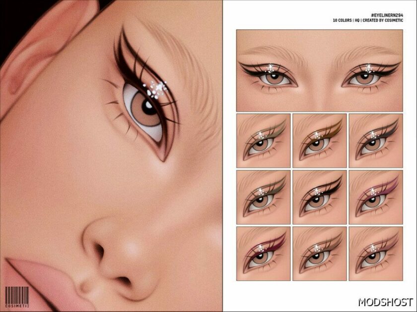 Sims 4 Glitter Eyeliner N294 mod