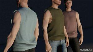 GTA 5 Player Mod: Sleeveles TOP for MP Male V1.1 (Featured)