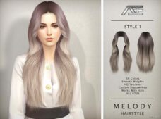 Sims 4 Melody Hairstyle No.1 mod