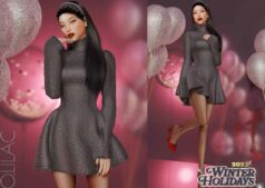 Sims 4 Fine Knit Mini Dress mod