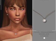 Sims 4 Pearl Engagement Necklace mod