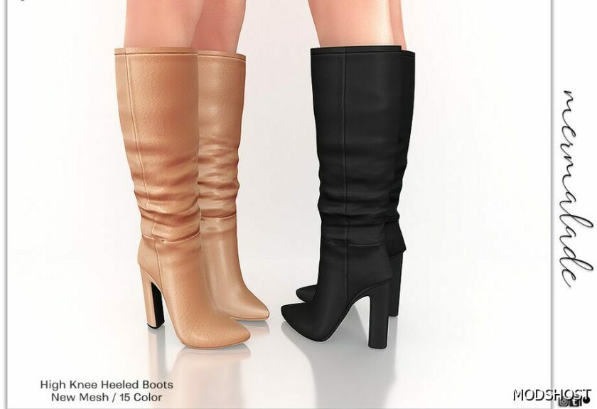 Sims 4 High Knee Heeled Boots S281 mod