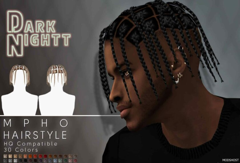 Sims 4 Mpho Hairstyle mod