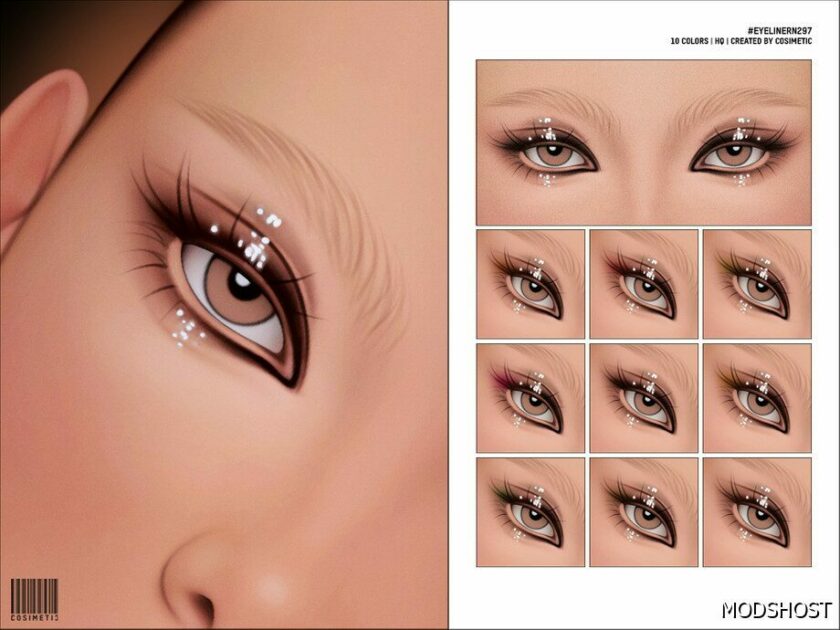 Sims 4 Glitter Eyeliner N297 mod