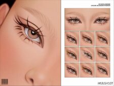 Sims 4 Maxis Match 2D Eyelashes N68 mod