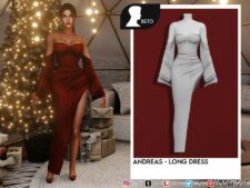 Sims 4 Andreas Long Dress mod