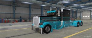 ATS Mod: 389 Pinga Truck Skin Blue & Black 1.49 (Image #3)