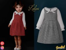 Sims 4 Leilani – Cute Checkered Dress mod