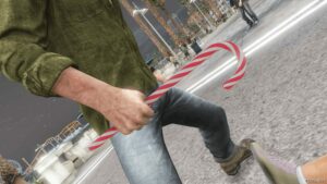 GTA 5 Weapon Mod: Candy Cane for Singleplayer (Image #4)