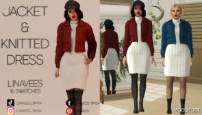 Sims 4 Mila – Jacket & Dress mod