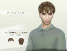 Sims 4 Wings ES1227 Loose Bangs for Men’s Hair mod