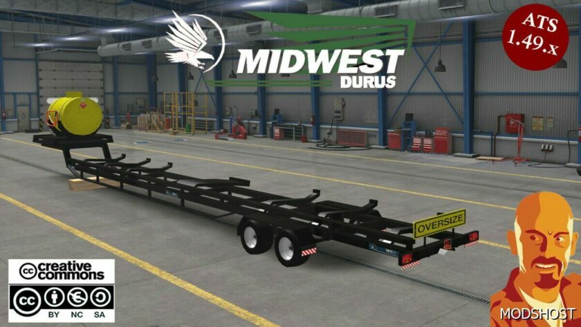 ATS Midwest Durus Combines Headers Trailers 1.49 mod