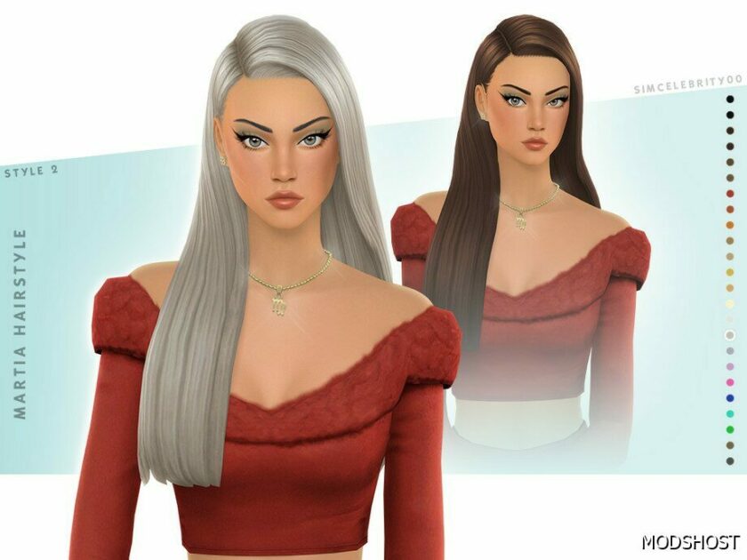 Sims 4 Martia Hairstyle No.2 mod