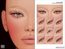 Sims 4 Maxis Match 2D Eyelashes N70 mod