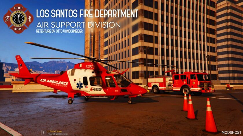 GTA 5 Augusta Westland AW109 Lsfd – LOS Santos Fire Department mod