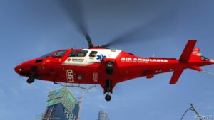 GTA 5 Paint Mod: Augusta Westland AW109 Lsfd – LOS Santos Fire Department (Image #4)