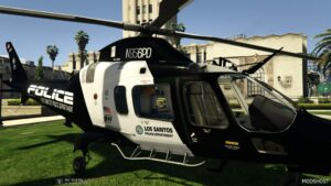 GTA 5 Paint Mod: Augusta Westland AW109 Lspd – LOS Santos Police Department (Image #3)