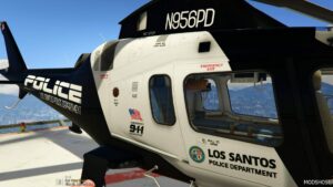 GTA 5 Paint Mod: Augusta Westland AW109 Lspd – LOS Santos Police Department (Image #5)