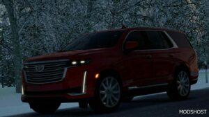 ETS2 Cadillac Car Mod: Escalade 2021 V1.1 1.49 (Image #2)