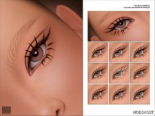 Sims 4 Maxis Match 2D Eyelashes N72 mod