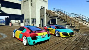 GTA 5 Audi Vehicle Mod: R8 Harlequin Troll VW V1.1 (Image #4)