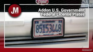 GTA 5 Addon U.S. Government Federal License Plates V1.0.1 mod