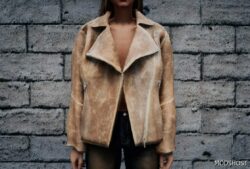 GTA 5 Player Mod: Oversized Biker Jacket for MP Female (Image #4)