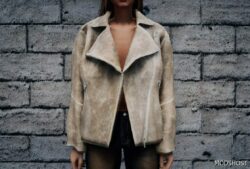 GTA 5 Player Mod: Oversized Biker Jacket for MP Female (Image #5)