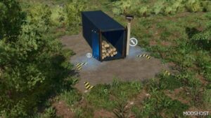 FS22 Placeable Mod: Wood Shipping Container (Featured)
