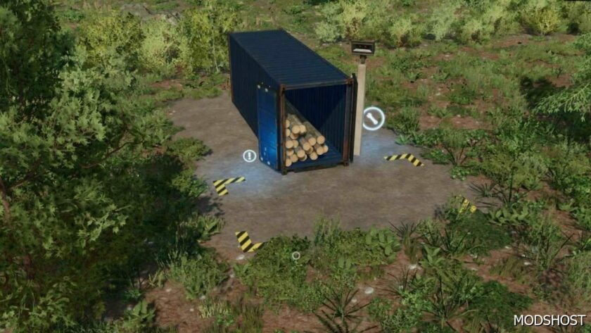 FS22 Wood Shipping Container mod