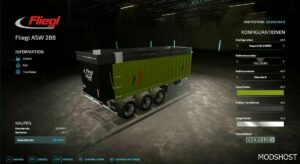 FS22 Fliegl Trailer Mod: ASW 288 V2.2 (Image #2)